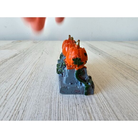 Lemax hear speak see no evil pumpkin tombstone Halloween decor accessory - Picture 4 of 9